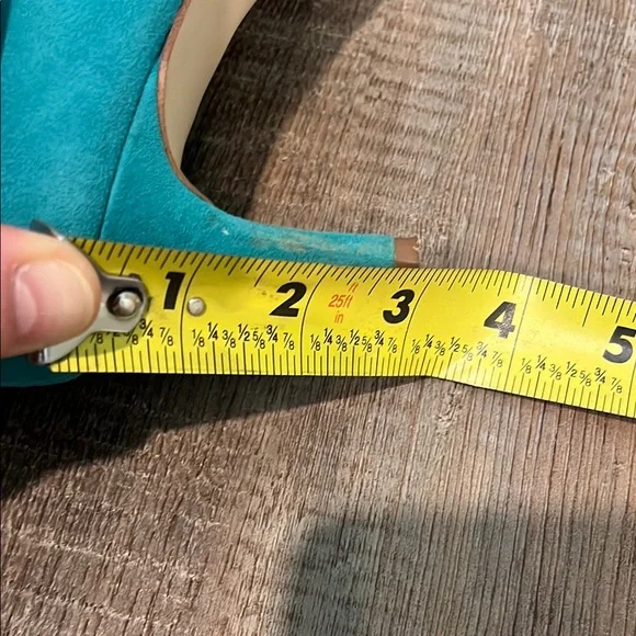 Nine West Teal Suede Pumps SZ.7.5 - Picture 4 of 6